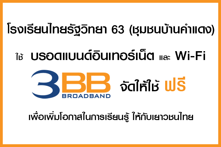 <p>3BB&nbsp;จังหวัดยโสธร ส่งมอบอินเทอร์เน็ตในโครงการ&nbsp;&ldquo;บรอดแบนด์อินเทอร์เน็ต เพื่อการศึกษาฟรี"</p>